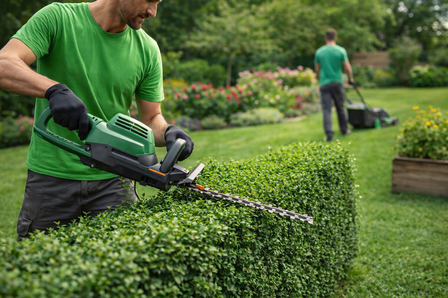 Gartenarbeit im Frühling