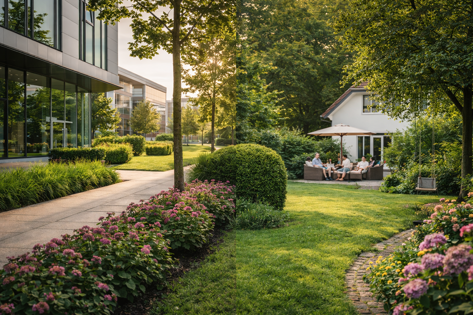 Gepflegte Gartenanlage